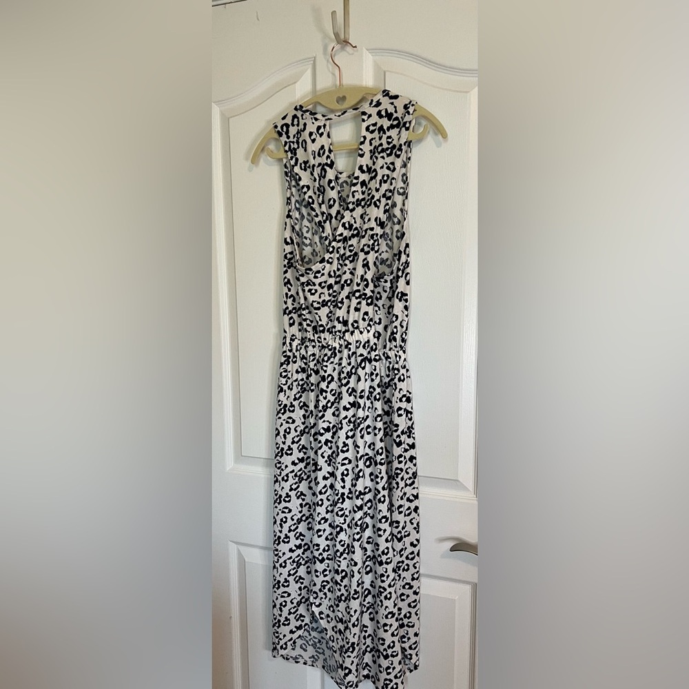 💙 4 for $40 💙 Banana Republic Leopard Print Crisscross Back Midi Dress - Picture 4 of 9